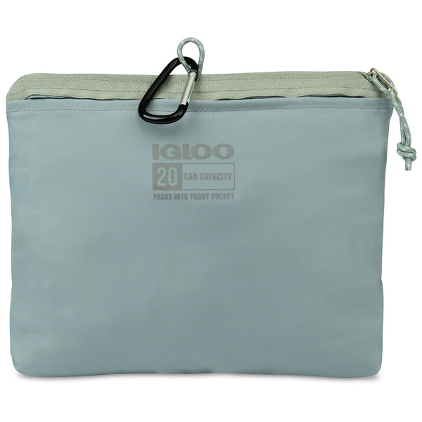 Igloo Aqua Gray Packable Puffer 20Can Cooler Bag