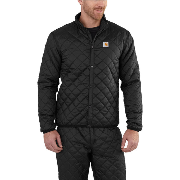 Carhartt Men's Black Yukon Quilted Base Layer Top