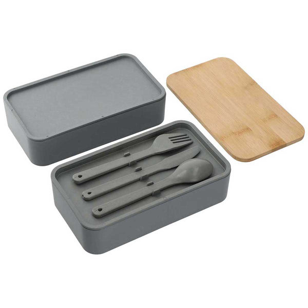 Bamboo Fiber Lunch Box with Utensil Pocket