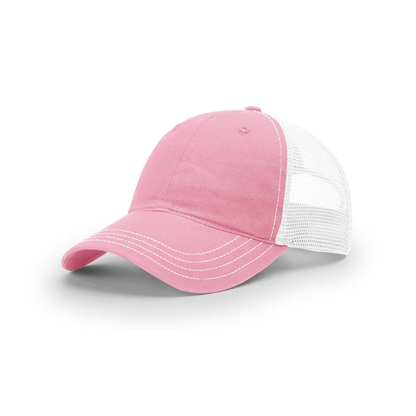 Richardson Women's Pink/White Garment Washed Trucker Hat - Sample