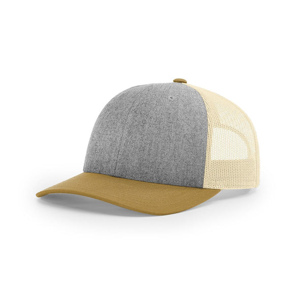 Old Tram Marlin Patch Hat- Heather Grey/Gold/Birch