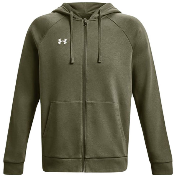 Under Armour Men's Armour Fleece Full Zip Hoodie Marine Od Green  (390)/Black Large