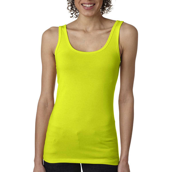 Next Level Womens Neon Yellow Jersey Tank Top 7165