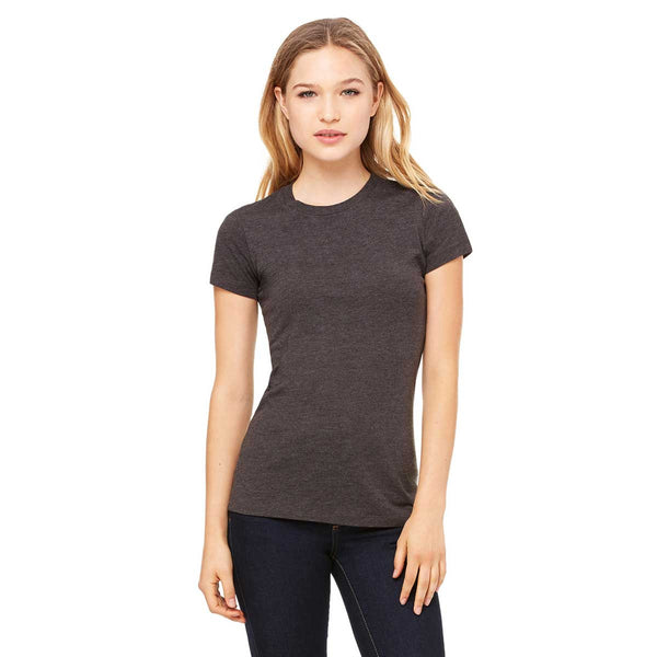 Grey Canvas Dark Bella Jersey T-Shirt Short-Sleeve + Heather Women\'s