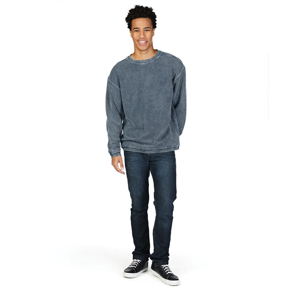 Charles River Men's Denim Camden Crew Neck Sweatshirt