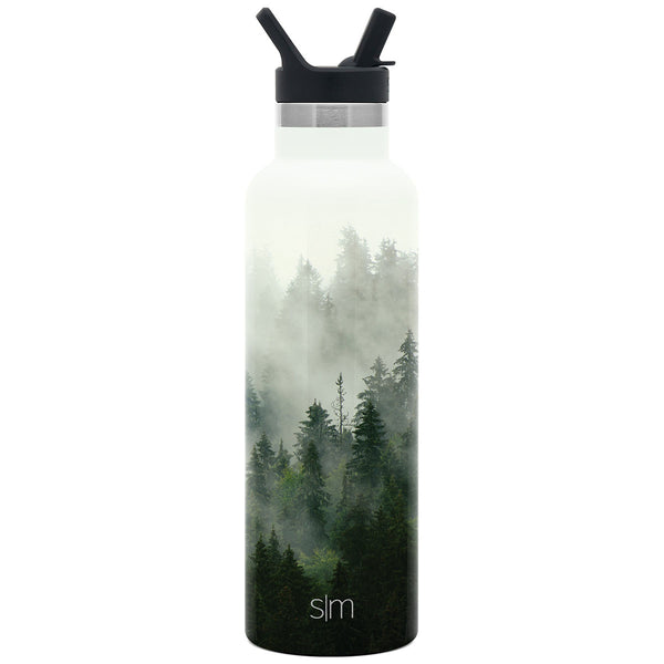 Simple Modern 20oz Ascent Water Bottle With Straw Lid - Stainless