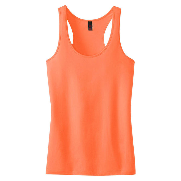 District Women's Neon Orange 60/40 Racerback Tank