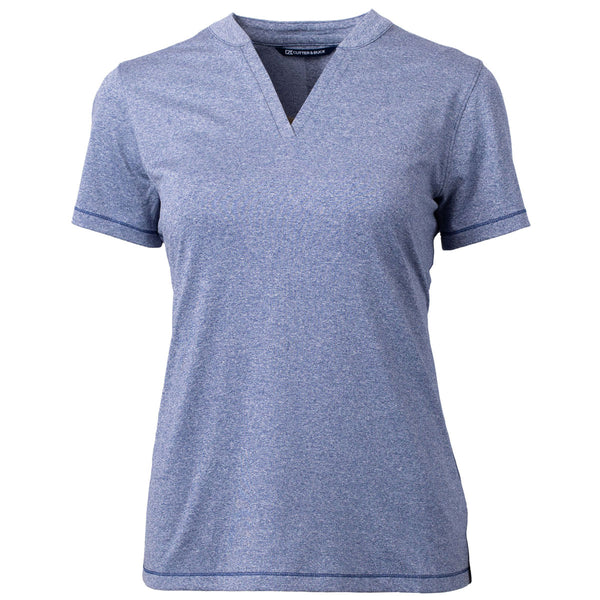 Cutter & Buck Forge Heathered Stretch Mens Polo - Indigo Heather - S