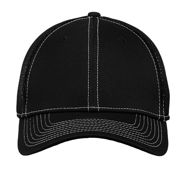 New Era 39THIRTY Black/White Stretch Mesh Contrast Stitch Cap