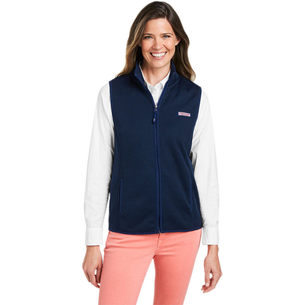 Shop Womens Sweater Fleece Vest - Miami Dolphins at vineyard vines