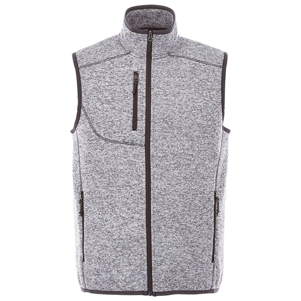 Elevate Men's Light Heather Grey Fontaine Knit Vest