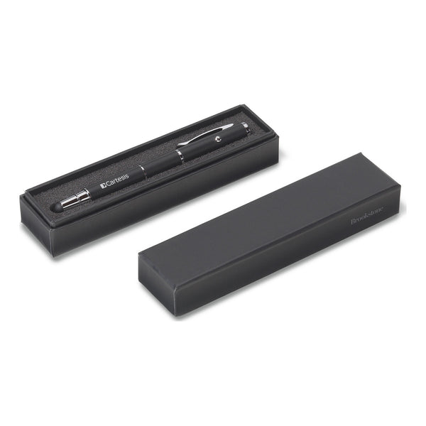 Brookstone Black Laser Pointer with Stylus Ballpoint Pen