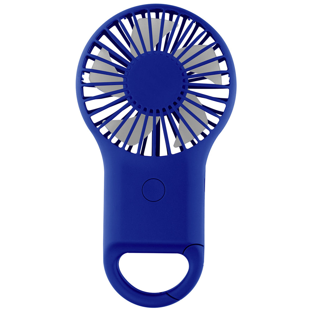 48-Hour Hit Royal Blue Rechargeable Handheld Fan With Carabiner