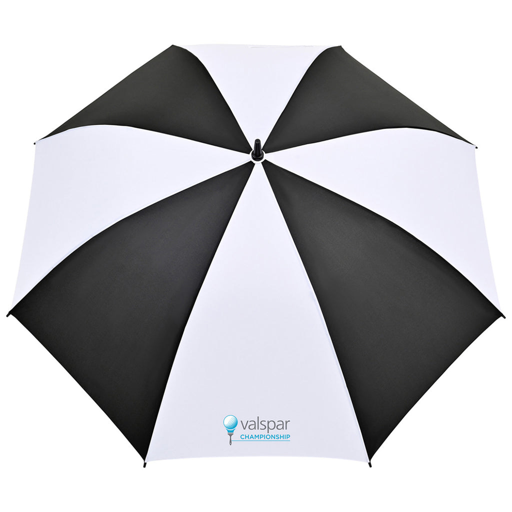 Elements Black/White 60" Recylcled Auto Open Golf Umbrella