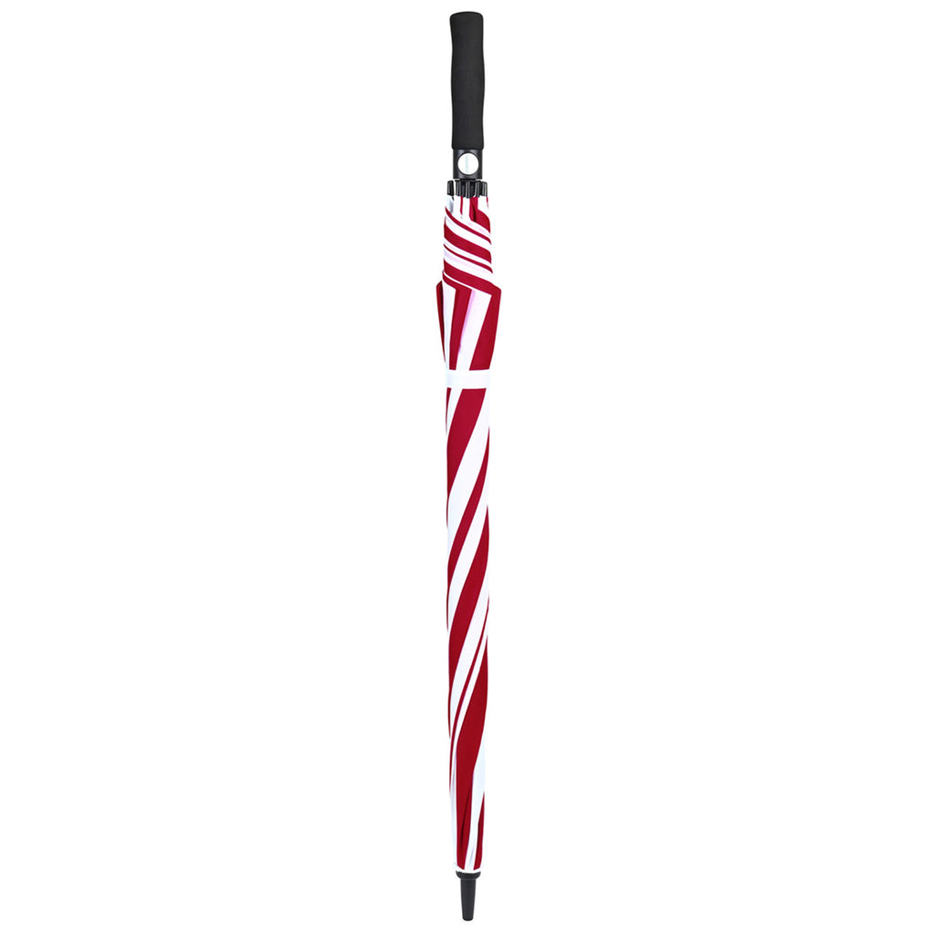 Elements Red/White 60" Recylcled Auto Open Golf Umbrella