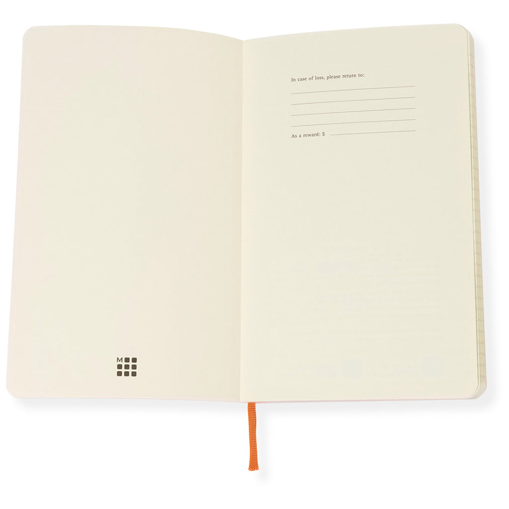 Moleskine Orange Precious & Ethical Vegan Soft Cover Ruled Large Notebook