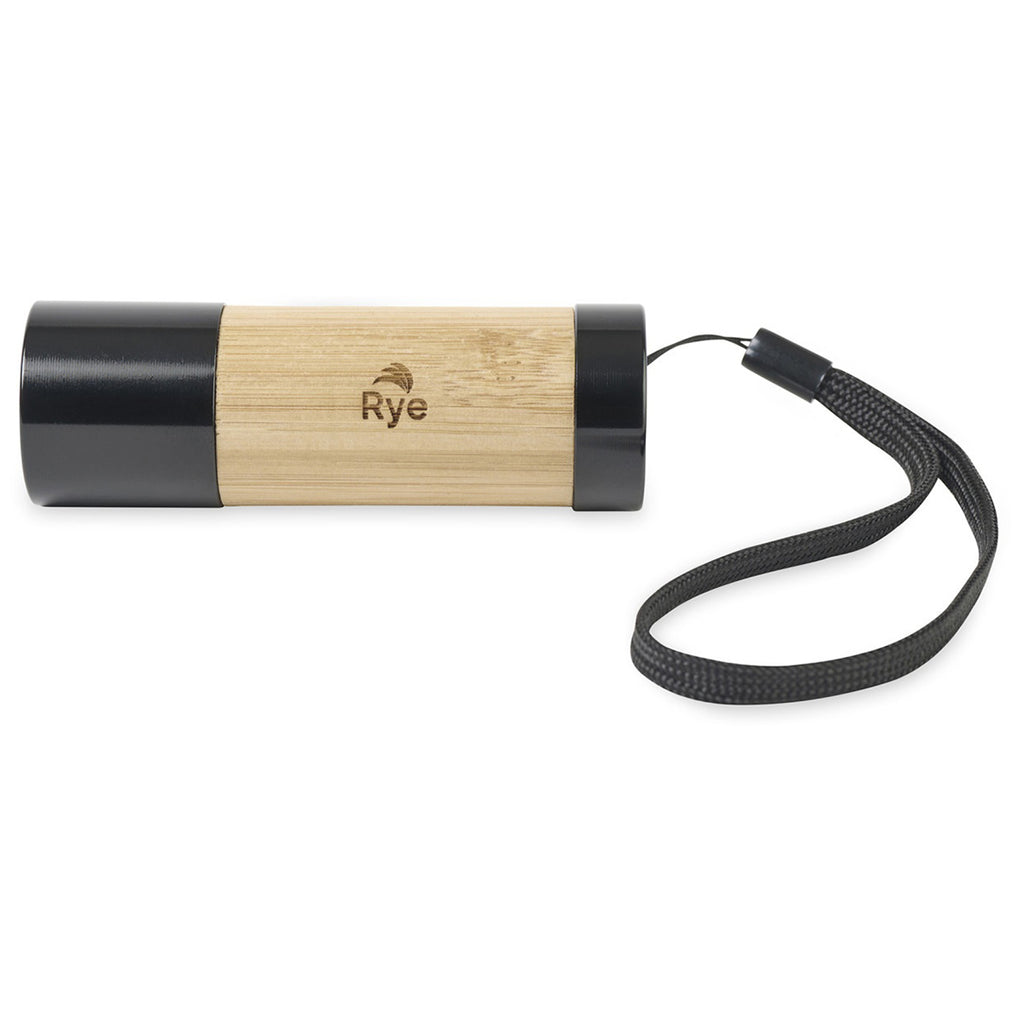 Gemline Black/Fresh Bamboo Mini LED Bamboo Flashlight