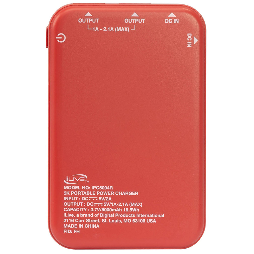 iLive Red 5K Power Bank