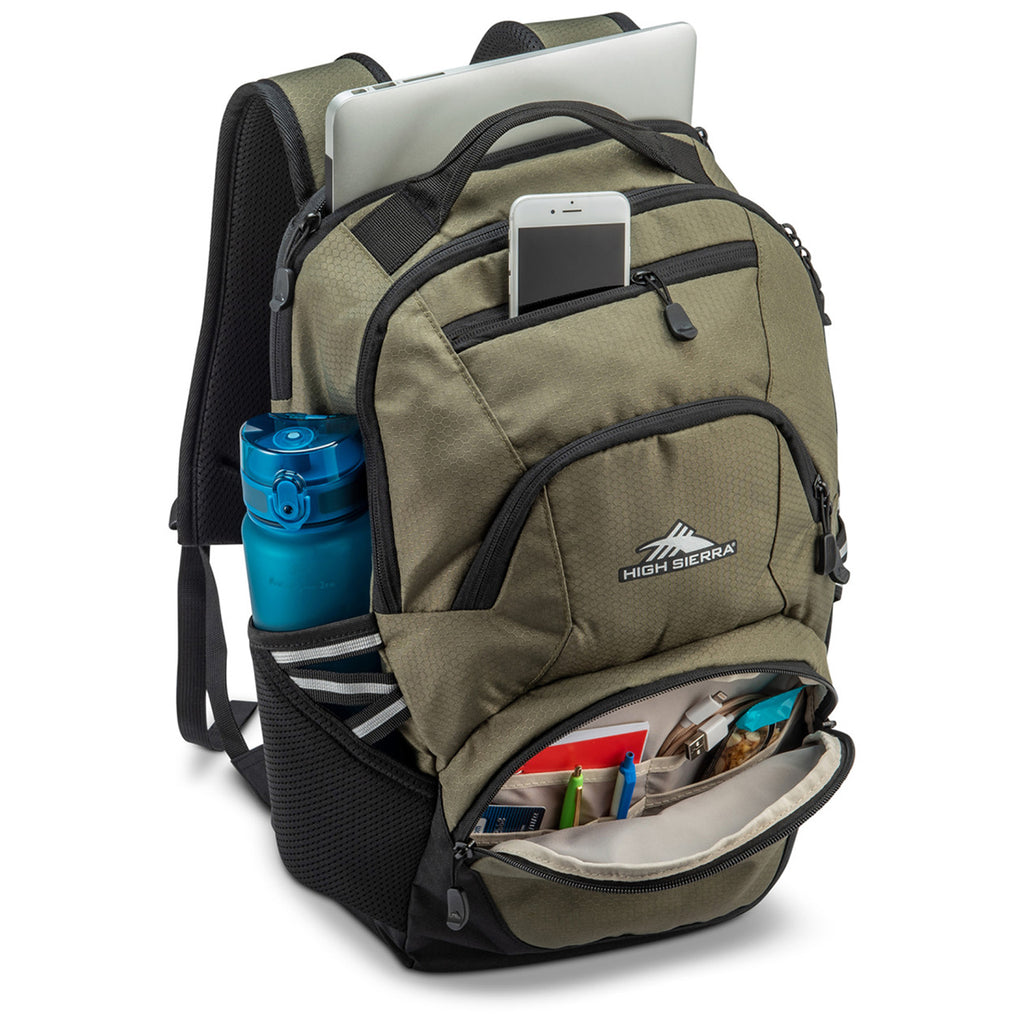 High Sierra Olive Swoop SG Laptop Backpack