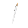 Hit White Recycled Aluminum Pen with Bamboo Plunger