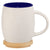 Leed's Wblue Hearth Ceramic Mug with Wood Lid/Coaster 15oz
