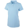 Charles River Women's Sky Blue Greenway Stretch Cotton Polo