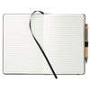 JournalBooks Black 5.75'' x 8.5'' FSC Mix Pedova Pocket Bound JournalBook