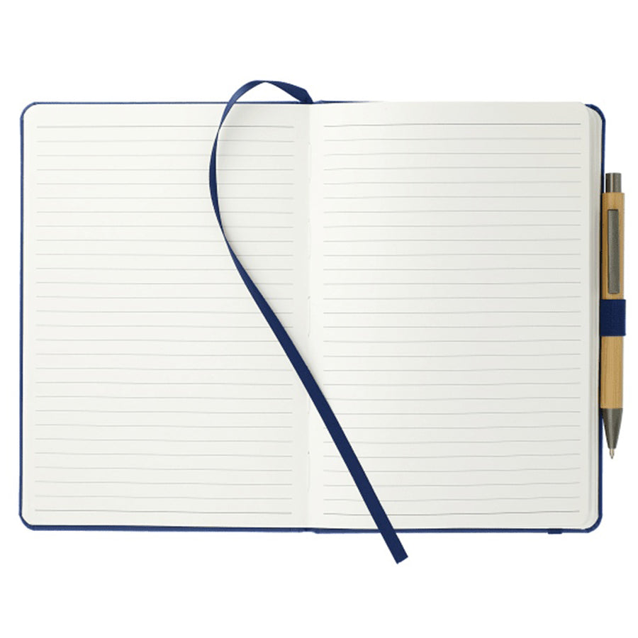 JournalBooks Blue 5.75'' x 8.5'' FSC Mix Pedova Pocket Bound JournalBook
