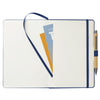 JournalBooks Blue 5.75'' x 8.5'' FSC Mix Pedova Pocket Bound JournalBook