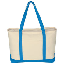 Hit Natural/Light Blue Large Starboard Cotton Canvas Tote Bag