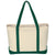 Hit Natural/Forest Green Large Starboard Cotton Canvas Tote Bag