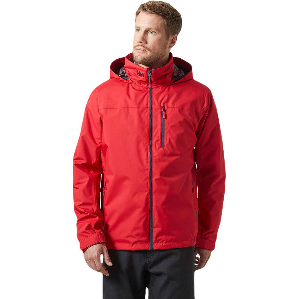 Helly Hansen Men's Red Crew Hooded Midlayer Jacket 2.0