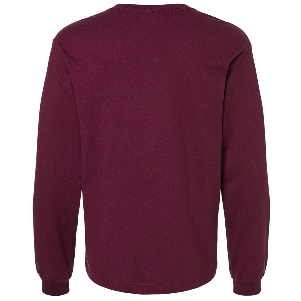 Bella + Canvas Unisex Maroon 6 oz. Heavyweight Long Sleeve Tee