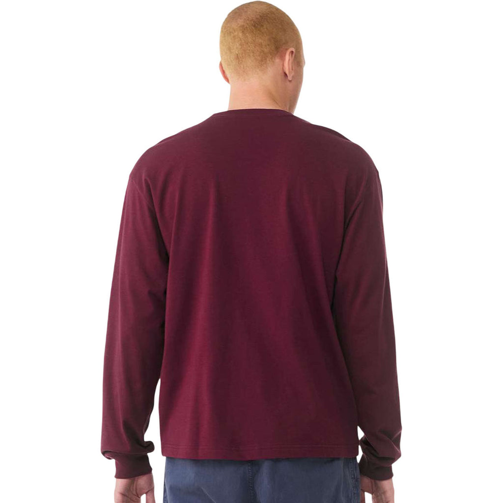 Bella + Canvas Unisex Maroon 6 oz. Heavyweight Long Sleeve Tee