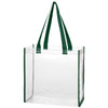 Hit Clear with Forest Green Trim Clear Tote Bag