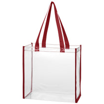 Hit Clear with Maroon Trim Clear Tote Bag