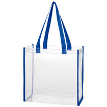 Hit Clear with Royal Blue Trim Clear Tote Bag