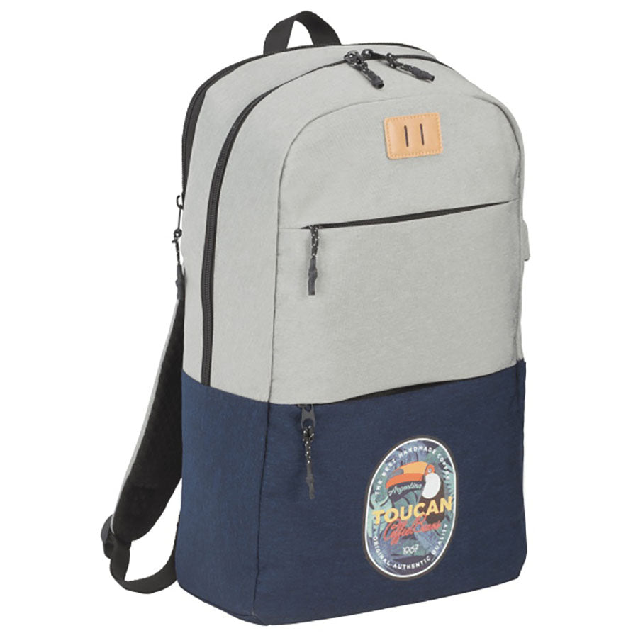 Leed's Navy/Grey NBN Linden 15 Inch Laptop Backpack