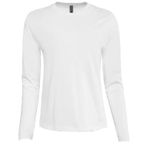 Next Level Apparel Women's White Relaxed Long Sleeve T-Shirt