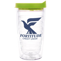 Tervis Clear Tumbler with Lime Green Lid Classic Tumbler 16 oz. - Printed