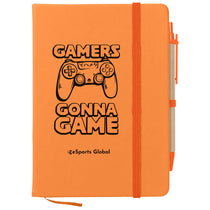 Hit Orange Journal Notebook With Sticky Notes & Flags