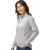 Adidas Women's Grey One Heather Space Dyed Quarter Zip Pullover