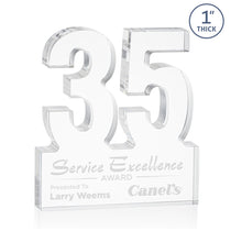 St. Regis Clear Astoria Award Number 35 - Laser Engraved