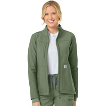 Carhartt Women's Olive Three-Pocket Bonded Fleece Jacket