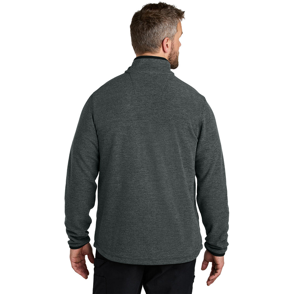 Carhartt Men's Carbon Heather Textured 1/2-Zip Fleece Jacket