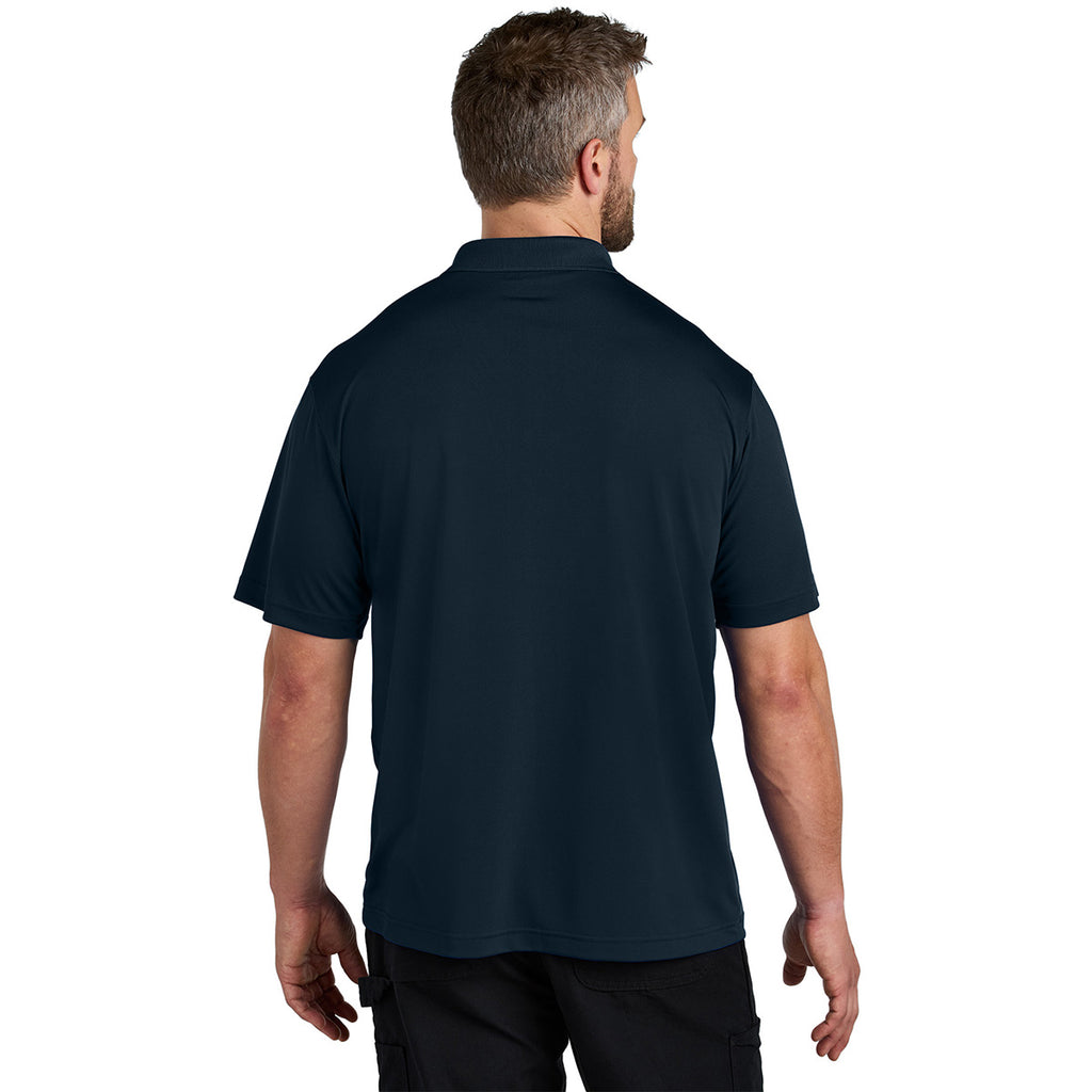 Carhartt Men's Navy Force Snag-Resistant Pocket Polo