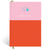 Papier Pink/Red Colorblock Plain Notebook