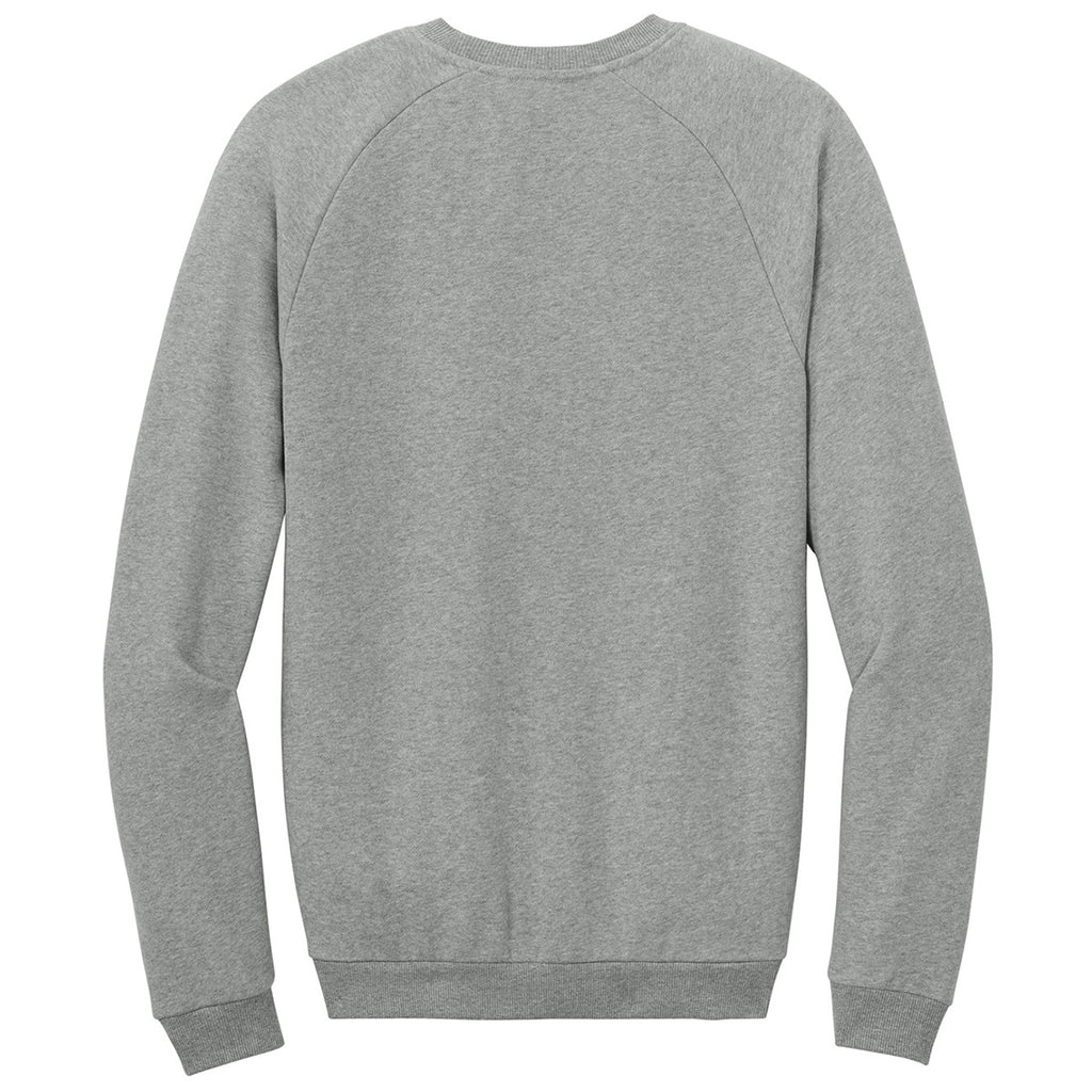 District Men's Heathered Steel Cloud Fleece Crew