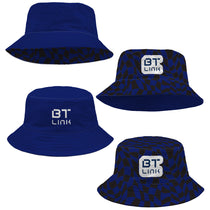 Pop Promos Royal Blue/Black Reversible Checkered Bucket Hat