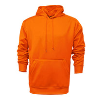 BAW Men's Safety Orange Pullover Fleece Hooded